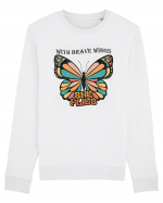 With Brave Wings She Flies Bluză mânecă lungă Unisex Rise