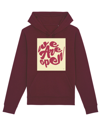 we are open 304 Burgundy