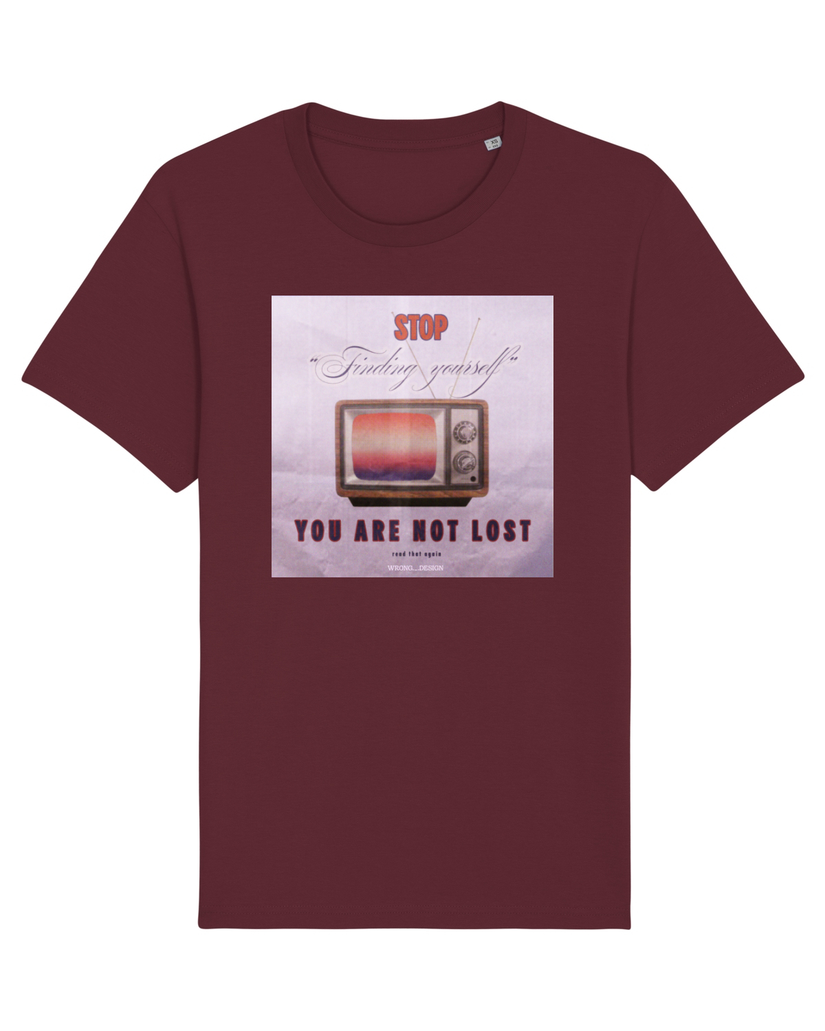 Tricou mânecă scurtă Unisex Rocker Burgundy