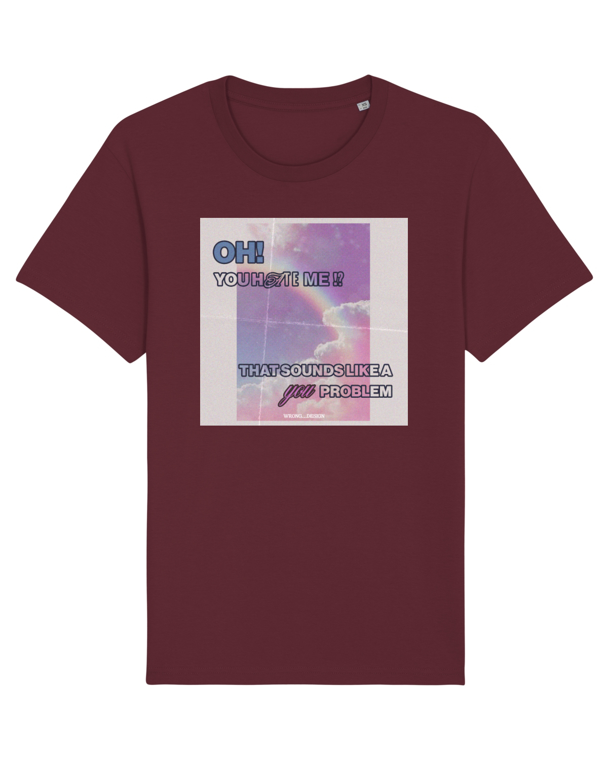 Tricou mânecă scurtă Unisex Rocker Burgundy