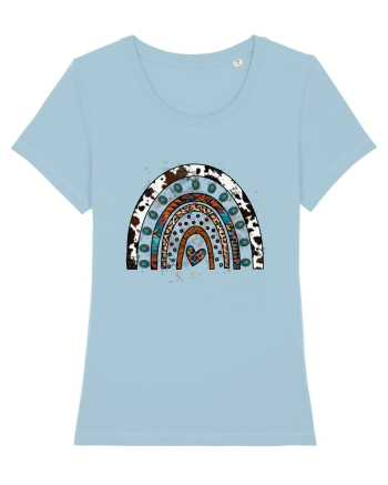 Vintage Summer Rainbow Sky Blue