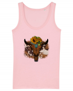 Vintage Sunflower Bull Skull Maiou Damă Dreamer