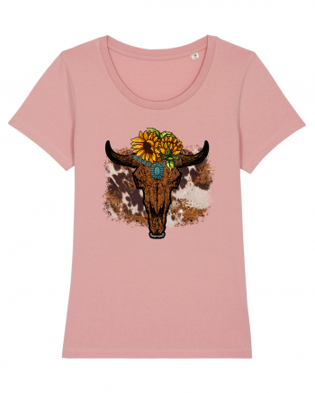 Vintage Sunflower Bull Skull Canyon Pink