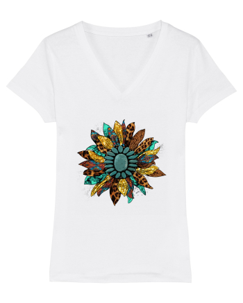 Vintage Summer Sunflower White