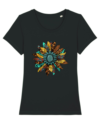 Vintage Summer Sunflower Black