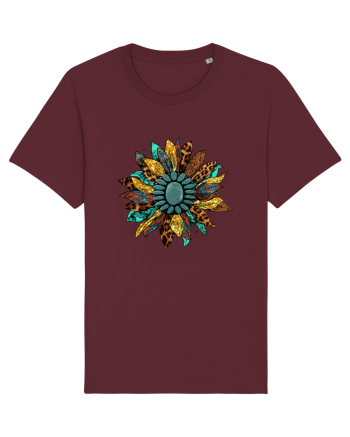 Vintage Summer Sunflower Burgundy