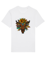 Western Sunflower Bull Skull Tricou mânecă scurtă Unisex Rocker