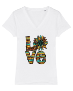 Western Love Tricou mânecă scurtă guler V Damă Evoker