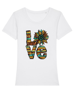 Western Love Tricou mânecă scurtă guler larg fitted Damă Expresser