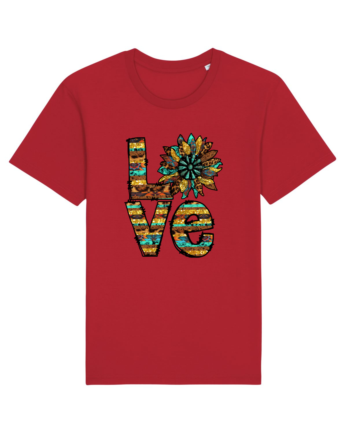 Tricou mânecă scurtă Unisex Rocker Red