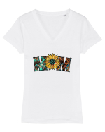 Western Mom Tricou mânecă scurtă guler V Damă Evoker