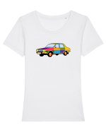 Dacia Tricou mânecă scurtă guler larg fitted Damă Expresser