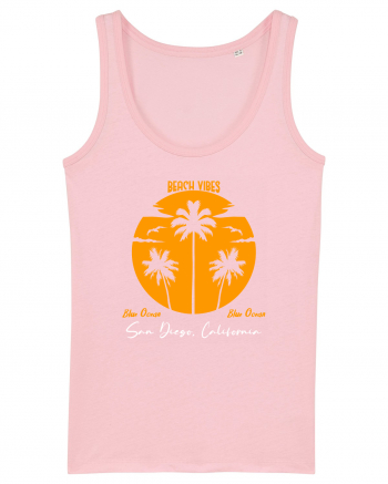 Beach Vibes Blue Ocean San Diego Cotton Pink