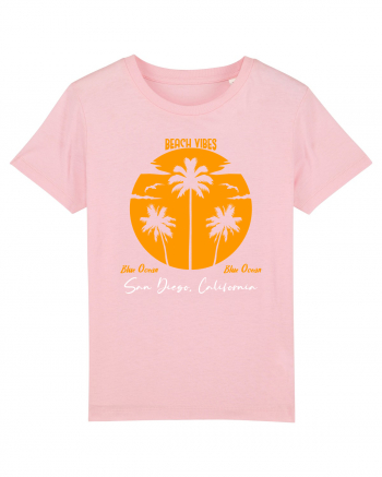 Beach Vibes Blue Ocean San Diego Cotton Pink