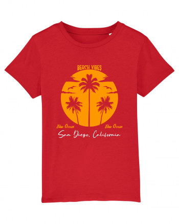 Beach Vibes Blue Ocean San Diego Red