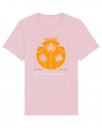 Beach Vibes Blue Ocean San Diego Cotton Pink