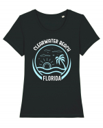 Clearwater Beach Florida Tricou mânecă scurtă guler larg fitted Damă Expresser