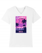 Copacabana Brazil Tricou mânecă scurtă guler V Bărbat Presenter
