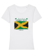 Cornwall Beach Jamaica Tricou mânecă scurtă guler larg fitted Damă Expresser
