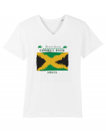 Cornwall Beach Jamaica Tricou mânecă scurtă guler V Bărbat Presenter