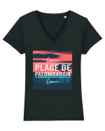Corsica France Tricou mânecă scurtă guler V Damă Evoker