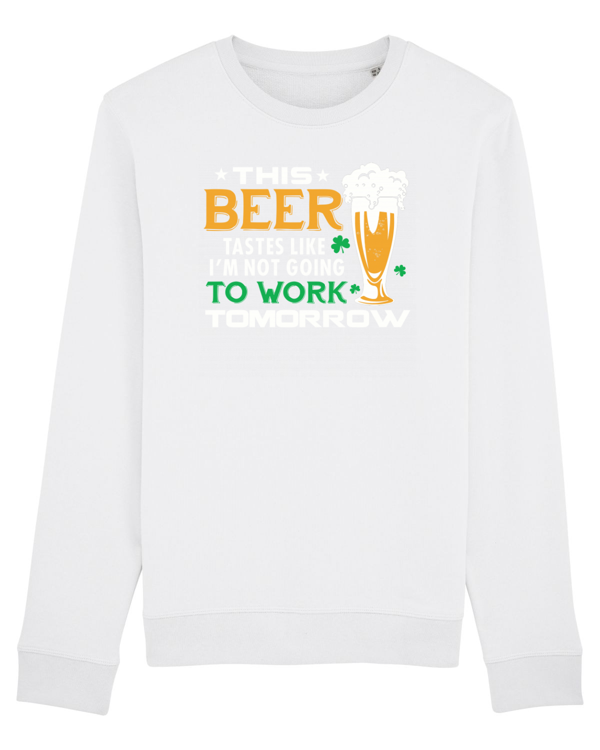 Bluză mânecă lungă Unisex Rise White