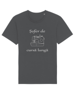 Șofer de cursă lungă - white Tricou mânecă scurtă Unisex Rocker
