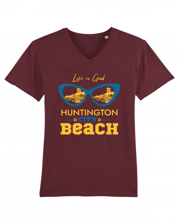 Huntington City Beach USA Burgundy