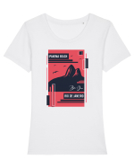 Ipanema Beach Brazil Tricou mânecă scurtă guler larg fitted Damă Expresser