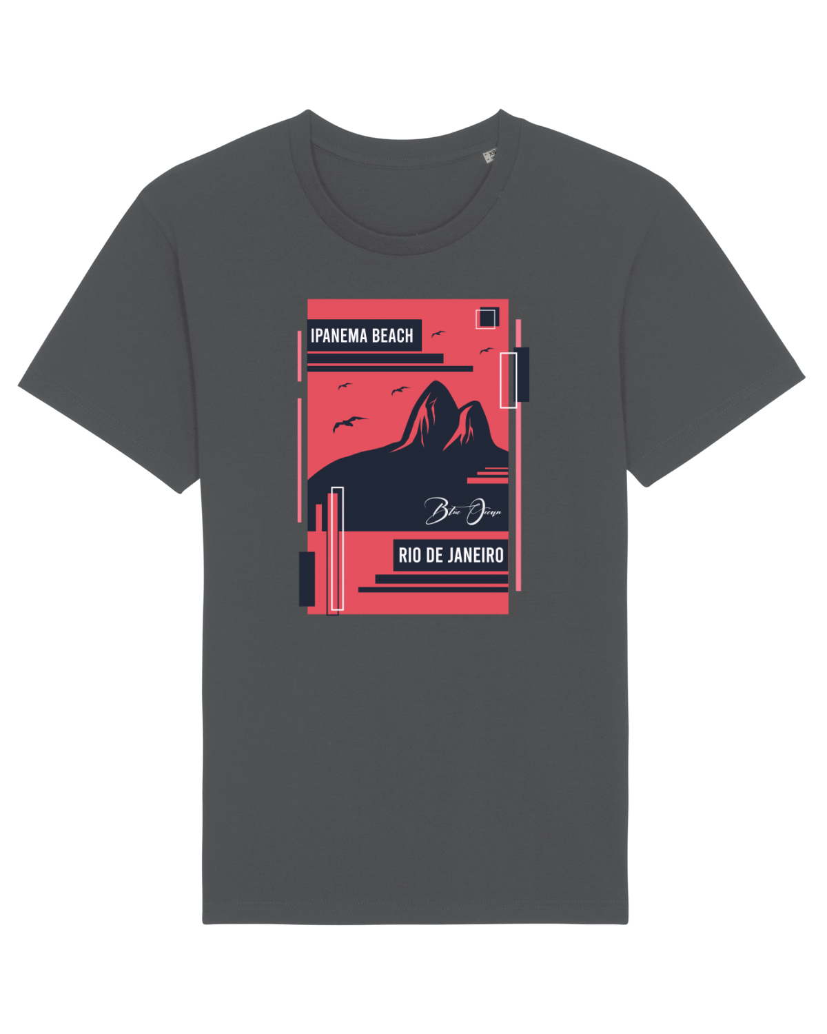 Tricou mânecă scurtă Unisex Rocker Anthracite
