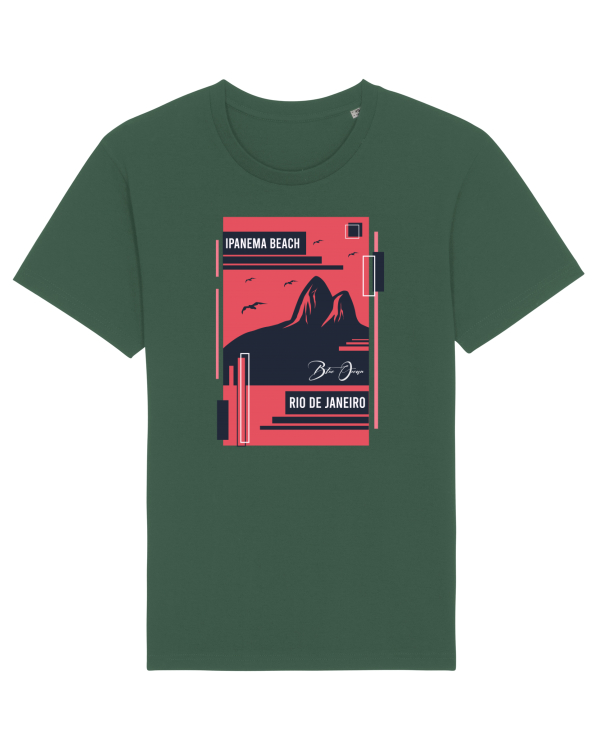 Tricou mânecă scurtă Unisex Rocker Bottle Green