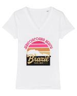 Jericoacoara Beach Brazil Tricou mânecă scurtă guler V Damă Evoker