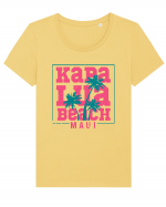 Kapalua Beach Maui Tricou mânecă scurtă guler larg fitted Damă Expresser