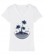 Kuta Beach Bali Tricou mânecă scurtă guler V Damă Evoker