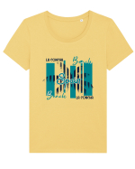La Concha Beach Spain Tricou mânecă scurtă guler larg fitted Damă Expresser