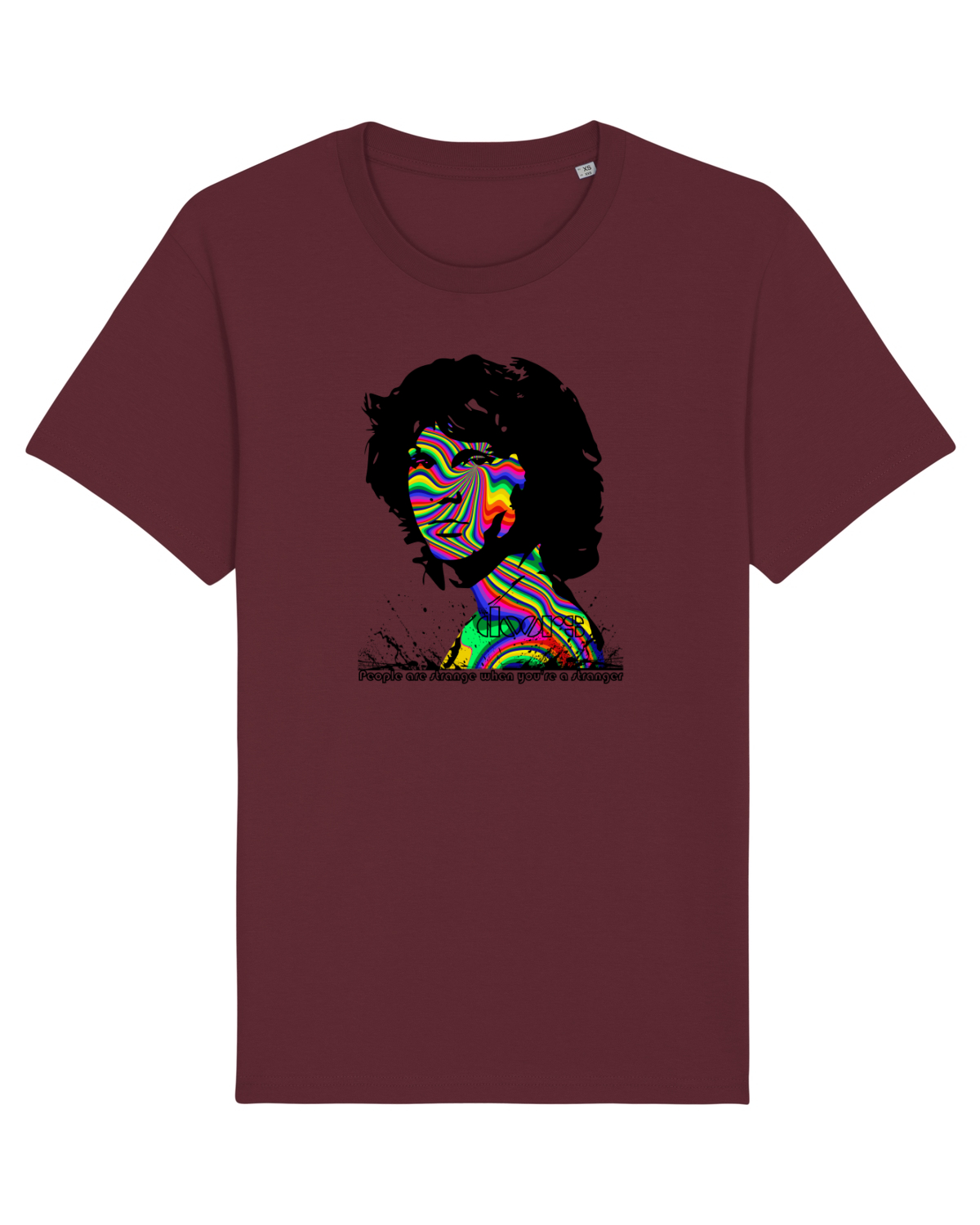 Tricou mânecă scurtă Unisex Rocker Burgundy