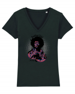 Jimi Hendrix 1 Tricou mânecă scurtă guler V Damă Evoker