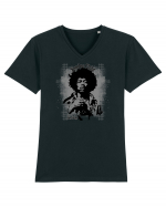 Jimi Hendrix 2 Tricou mânecă scurtă guler V Bărbat Presenter