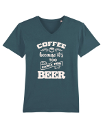 Coffee or Beer? - white Tricou mânecă scurtă guler V Bărbat Presenter