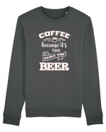 Coffee or Beer? - white Bluză mânecă lungă Unisex Rise