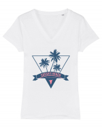 Cossies Beach Australia Tricou mânecă scurtă guler V Damă Evoker