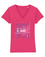 El Nido Philippines Tricou mânecă scurtă guler V Damă Evoker