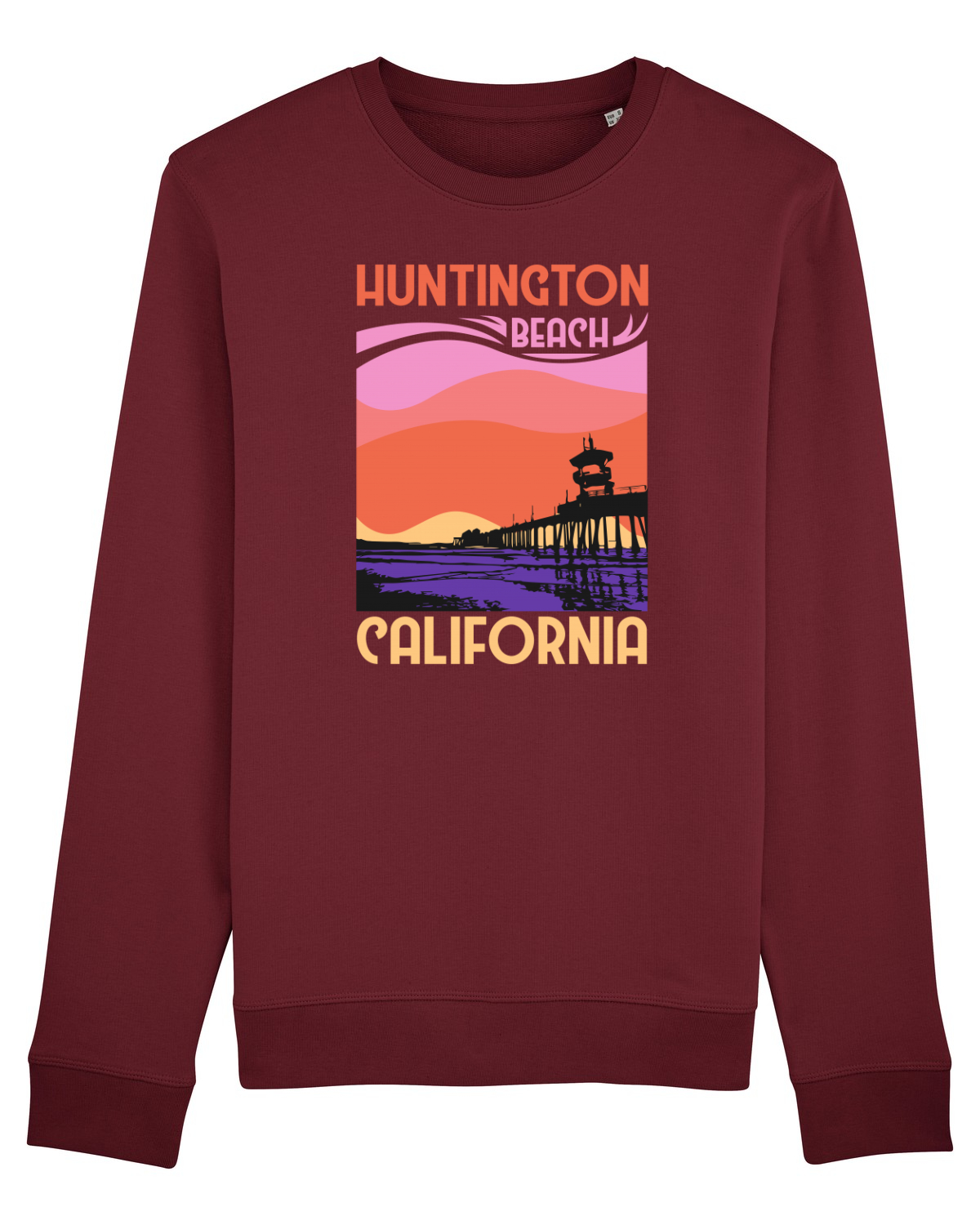 Bluză mânecă lungă Unisex Rise Burgundy