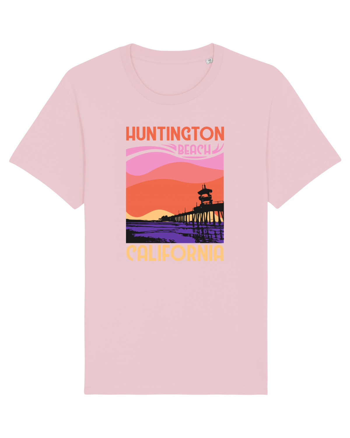 Tricou mânecă scurtă Unisex Rocker Cotton Pink