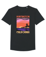 Huntington Beach California Tricou mânecă scurtă guler larg Bărbat Skater