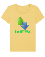 My way Tricou mânecă scurtă guler larg fitted Damă Expresser