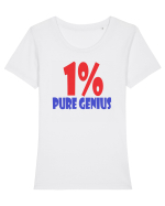 Pure genius Tricou mânecă scurtă guler larg fitted Damă Expresser