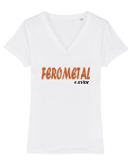 Ferometal Tricou mânecă scurtă guler V Damă Evoker
