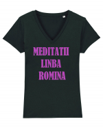 Meditator Tricou mânecă scurtă guler V Damă Evoker