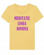 Meditator Tricou mânecă scurtă guler larg fitted Damă Expresser